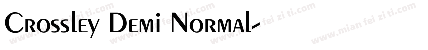 Crossley Demi Normal字体转换